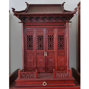 中式实木红木佛龛佛柜立柜供台观音财神神楼神龛佛堂樟木家用壁挂