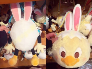 现货 日本东京迪士尼 复活节兔鸡 兔鸡蛋 piyo 毛绒斜挎包 零钱包