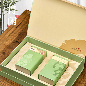 新款春茶茶叶包装礼盒空盒一斤装龙井碧螺春红茶绿茶礼盒空盒定制