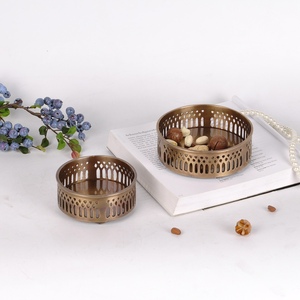 印度进口创意纯铜黄铜手工干果盘糖果盘零食盘欧式美式古典烟灰缸