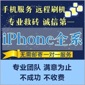 苹果手机刷机iphone78XS1214MAX远程ipad5迷你平板airpro维修恢复