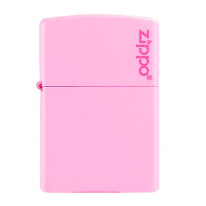 ZIPPO打火机正版粉红色238ZL粉色哑漆商标官方美国正品