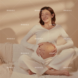 2023影楼孕妇拍照服装个性针织孕味拍摄影服饰妈咪照写真艺术照片