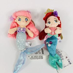 包邮日本小美人鱼公主爱丽儿卡通毛绒公仔可爱包包挂件玩偶玩具