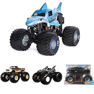 美国代购Monster Jam风火轮1:24怪物大脚车惯性推车儿童玩具汽车