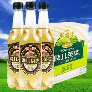 新货娃哈哈啤儿茶爽500ml*15/格瓦斯零酒精加香浓麦芽风味饮