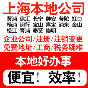 上海宝山嘉定浦东金山区注册公司营业执照代理记账园区地址挂靠