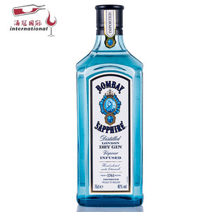 洋酒孟买蓝宝石金酒 毡酒 琴酒 BOMBAY SAPPHIRE GIN孟买金酒