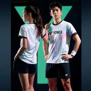 尤尼克斯羽毛球服男女夏套装网球YY比赛速干运动定制T恤yonex韩国