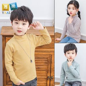 巴­拉巴­拉韩系儿童中大童纯棉中领打底衫男童女童条纹长袖宝宝T