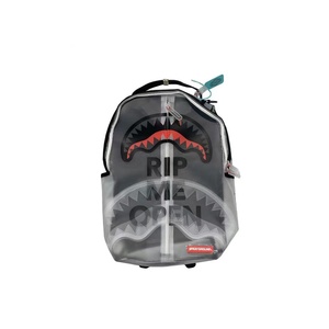 SG鲨鱼包 SprayGround嘴透明双肩包潮牌户外休闲防水背包旅行书包