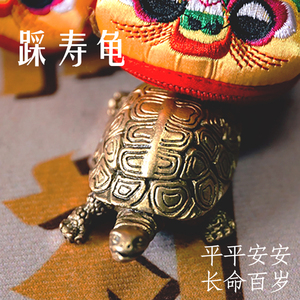 纯铜乌龟周岁宴千年龟铜龟宝宝周年纪念踩龟中式纯手工艺动物客厅
