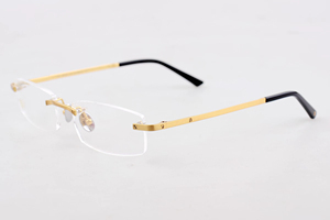 新款卡家男士纯钛眼镜商务休闲超轻近视眼镜框CT0087无框眼镜架潮