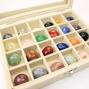 缘起24格儿童水晶矿物标本盒彩色宝石小学生教学矿石石头玉石