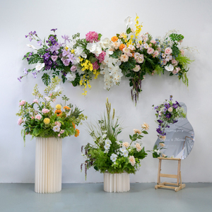 壁挂装饰花艺套装 欧式森系花排花球仿真绢花婚礼布置背景装饰花