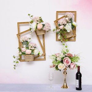 欧式仿真花艺立体相框花艺绢花创意家居婚庆壁饰壁挂装饰道具