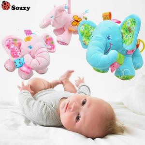 可爱大象婴儿床挂拉铃玩偶公仔推车挂01岁新生儿宝宝益智安抚玩具