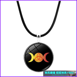 Time Jewelry Necklace 五角星魔法阵时光宝石项链 欧美三重月亮