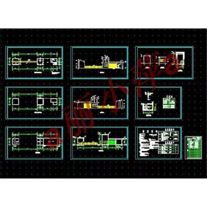 永安制造园围墙大门建筑cad图纸装修装饰dwg图纸