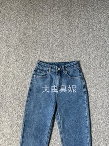 简单干净！超值的日本小众设计师 高腰显瘦浅蓝九分小直筒牛仔裤