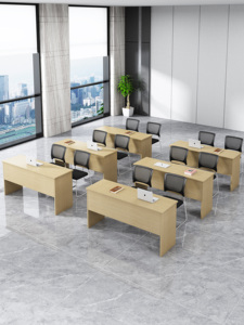 南昌党员简约培训桌椅组合长条桌会议室拼接桌椅板式可移动三人位