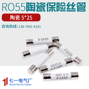 uk5-HESI熔断器RO55陶瓷保险丝管5*25熔断芯子1A2A3A4A5A6A8A10A