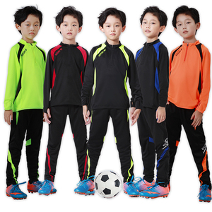 儿童足球服长袖套装秋季足球训练服套装长袖男女足球队服定制新款