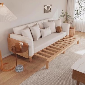 实木沙发床折叠两用小户型一体多功能伸缩客厅抽拉式沙发2024新款