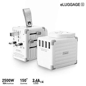 Zikko eLUGGAGE S Travel Adapter 2500W Universal Travel Adap