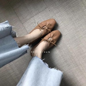[倩姐]Chic Oni2024/ss韩国|新法式复古优雅气质绑带平底懒人单鞋