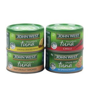 JOHNWEST西部约翰泉水浸金枪鱼95克大块泰国进口tuna即食