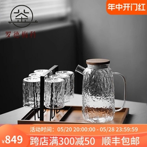 罗德梅科日式耐高温玻璃凉水壶家用大容量冷水壶水杯玻璃水具套装