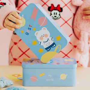 礼品盒铁盒儿童礼物盒卡通伴手礼盒子可爱糖果盒零食包装小礼盒空