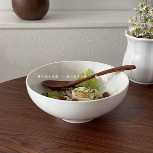 糖小姐 ins白色7寸大面碗家用陶瓷泡面碗餐厅拉面碗日式沙拉碗