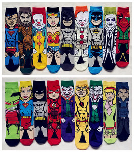 可爱卡通动漫长袜子漫画英雄情侣袜子小丑男女街头潮袜