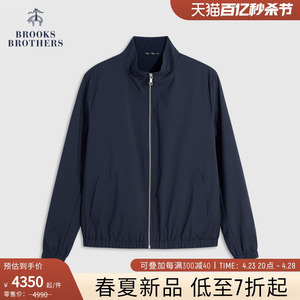 Brooks Brothers/布克兄弟男士24春夏立领羊毛羊绒轻薄夹克外套