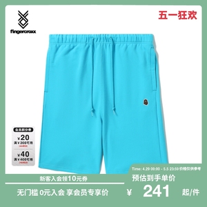 fingercroxx男装夏季bigfoot刺绣休闲短裤00110XK