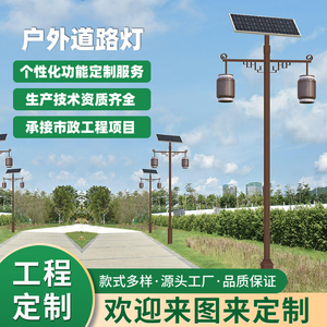 太阳能户外庭院灯4~6米高杆新农村大功率放水超亮工程灯路灯