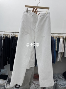 IDEE-A韩国东大门代购2024夏季女装新款纯色简约侧口袋直筒休闲裤