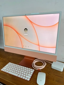 二手笔记本电脑台式苹果 24寸一体机橙色 m1 8g 256g 7核 4接口正