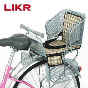 LIKR山地车自行车儿童座椅后置后座架单车宝宝安全婴儿小孩折叠