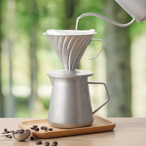 咖啡滤杯304不锈钢手冲咖啡套装户外咖啡装备分享壶滴滤式过滤杯