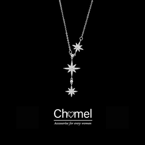 Chomel新加坡八芒星项链小众轻奢高级设计感气质简约六芒星锁骨链