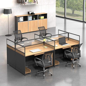 昆明屏风卡位办公桌工作位办公室电脑桌椅组合隔断卡座员工桌