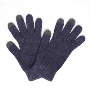 韩版学生触屏羊绒手套女冬情侣款男女式羊毛针织手套骑车保暖五指