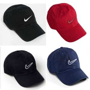 现货正品Nike耐克黑白色运动棒球帽男女鸭舌帽旅行遮阳帽子潮新款