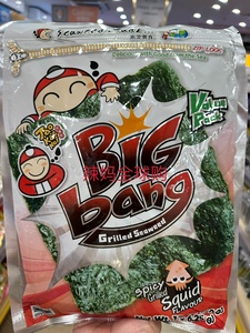 香港购泰国小老板big bag烤海苔片54g原味冬阴功鱿鱼香辣味脆紫菜