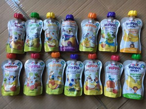 德国超市喜宝有机宝宝儿童辅食果泥多种水果混合泥吸吸乐营养辅食