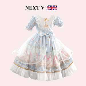 英国NEXT洛丽塔女童公主裙新款夏季连衣裙小女孩秋冬lolita儿童装
