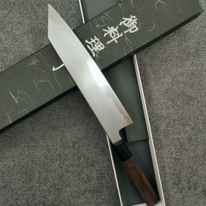 日本进口铁人作青二钢切付牛刀菜刀厨刀刃长240mm